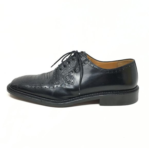 Mezlan Oxfords Shoes Size 10 Black Ostrich Claw main image 9